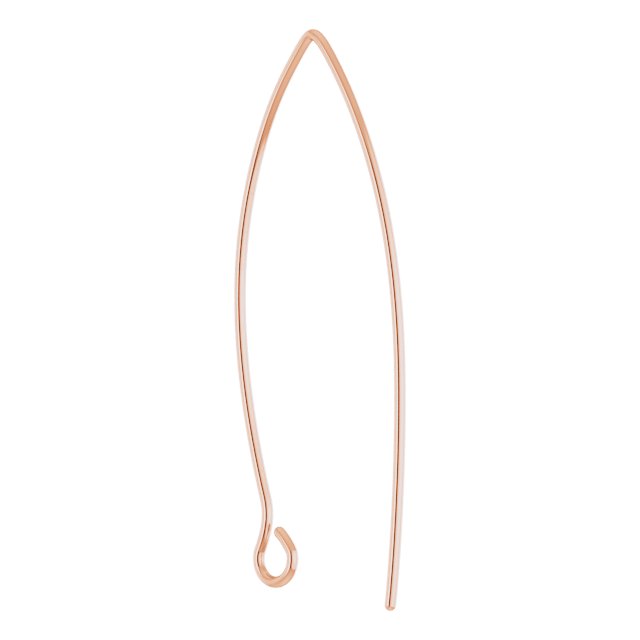 14K Long French Wire Earring Top