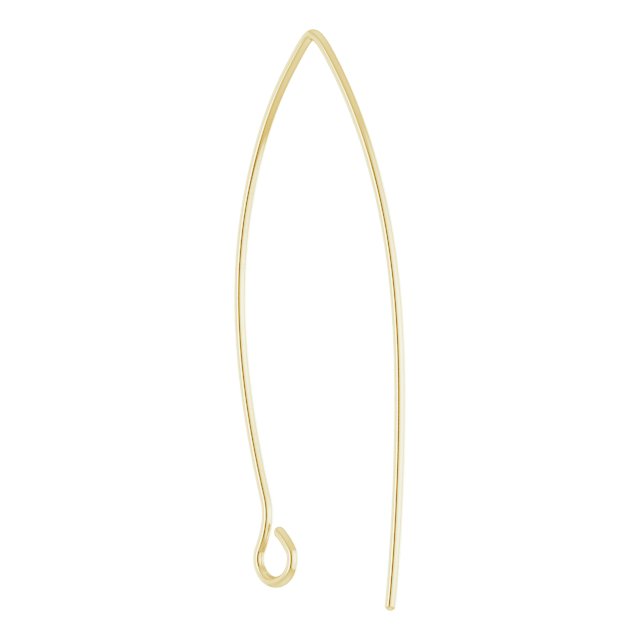 10K Long French Wire Earring Top
