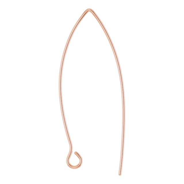 14K Long French Wire Earring Top