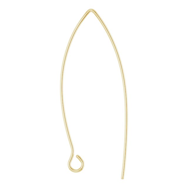 10K Long French Wire Earring Top
