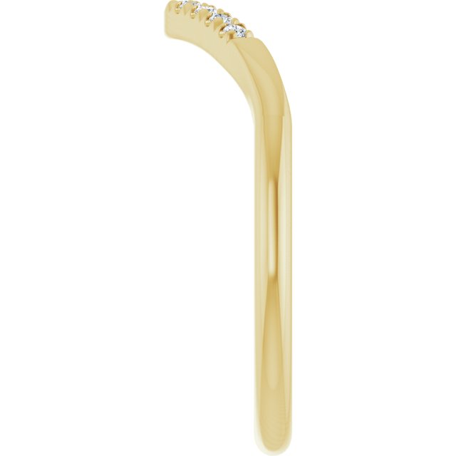 14K Yellow .07 CTW Natural Diamond French-Set Matching Band