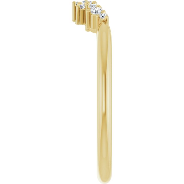 14K Yellow  1/8 CTW Natural Diamond Matching Band