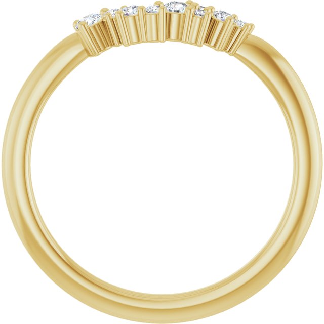 14K Yellow  1/8 CTW Natural Diamond Matching Band