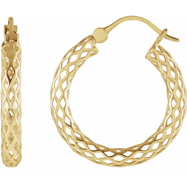14K Pierced Tube Hoop Earrings