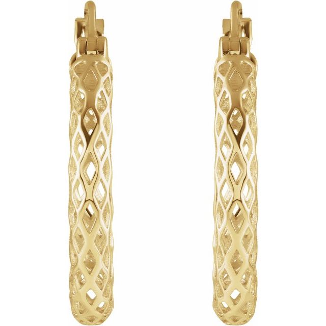 14K Pierced Tube Hoop Earrings