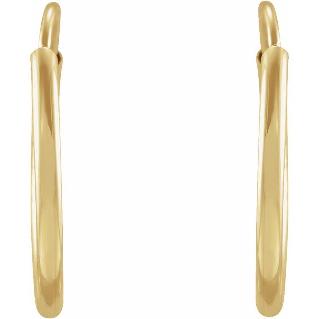 14K Flexible Endless Tube Hoop Earrings