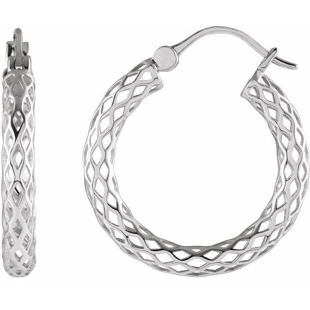 14K Pierced Tube Hoop Earrings