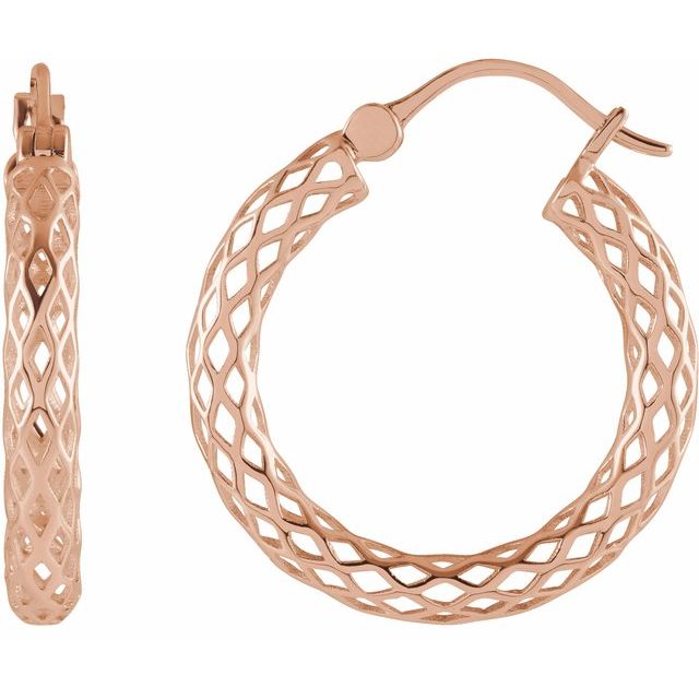 14K Pierced Tube Hoop Earrings