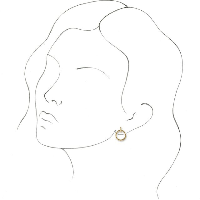 14K Circle Dangle Earrings