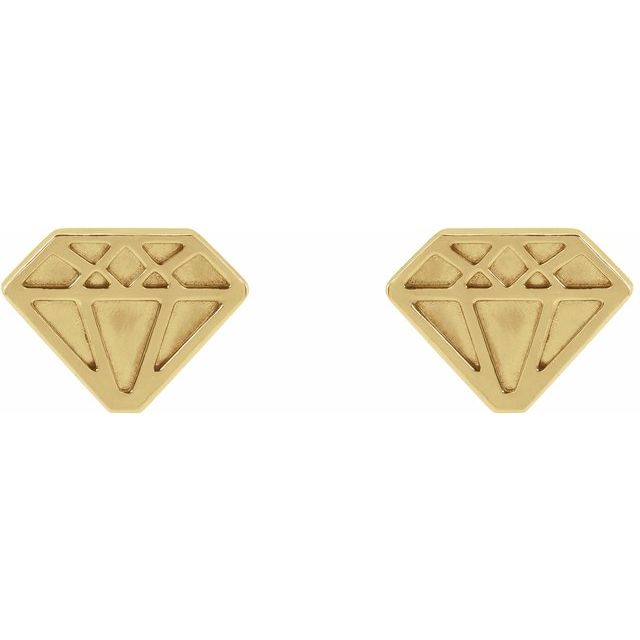 14K Tiny Diamond Earrings