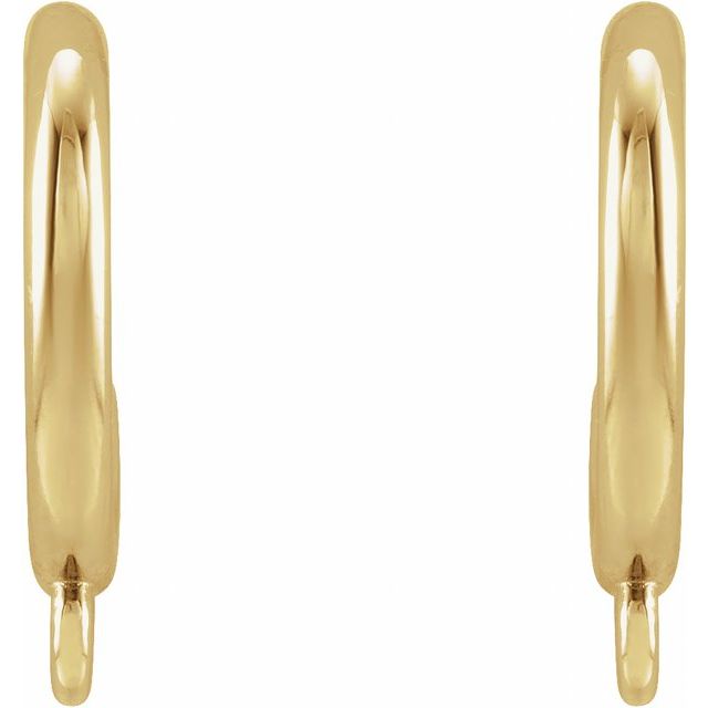 14K Hoop Earring Top