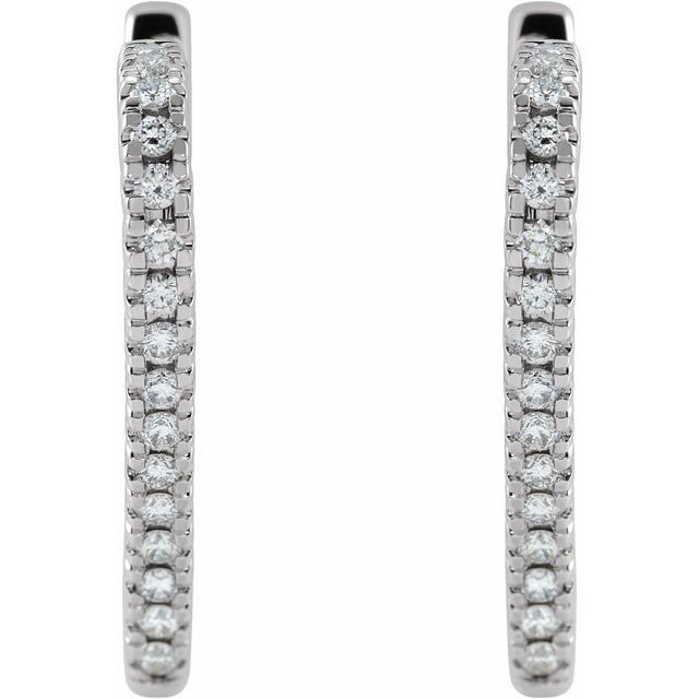 14K 5/8 CTW Natural Diamond Heart Earrings