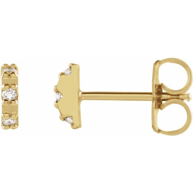 14K .04 CTW Natural Diamond Earrings