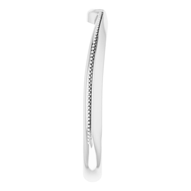 14K White Matching Band for Round Center