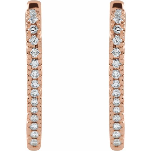 14K 5/8 CTW Natural Diamond Heart Earrings