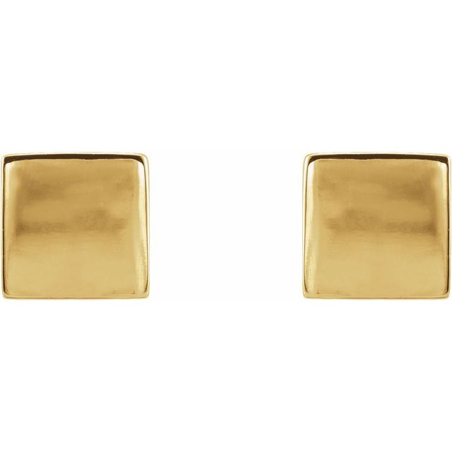 14K Cube Earrings