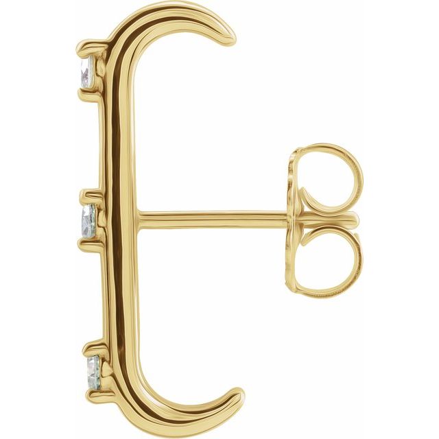 14K 1/10 CTW Natural Diamond Single Cuff Earring