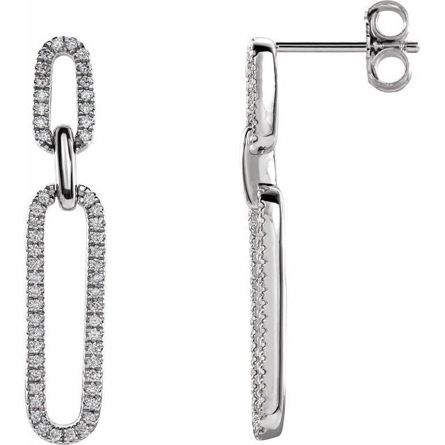 14K 1/3 CTW Natural Diamond Link Earrings