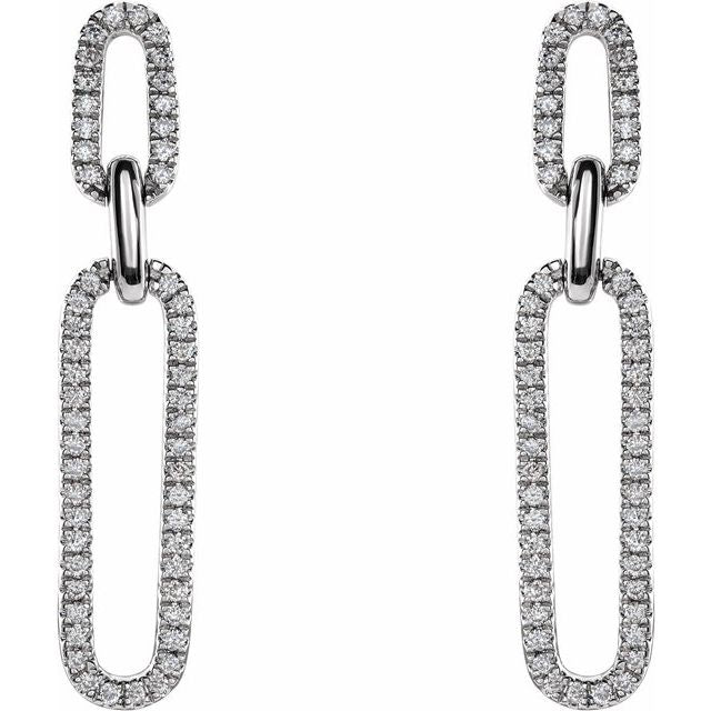 14K 1/3 CTW Natural Diamond Link Earrings