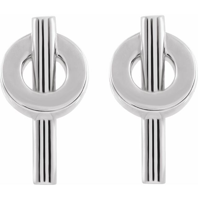 Sterling Silver Negative Space Circle Earrings