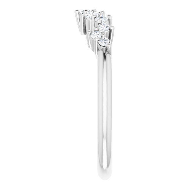 14K White 1/3 CTW Diamond Scattered Matching Band