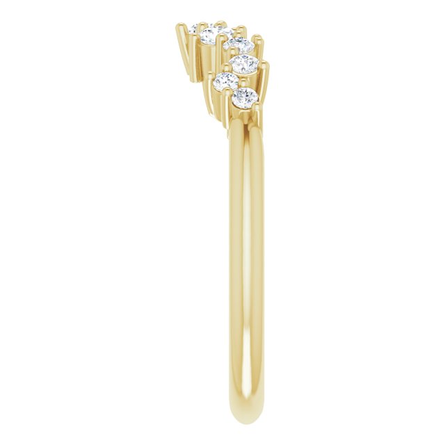14K Yellow 1/3 CTW Diamond Scattered Matching Band