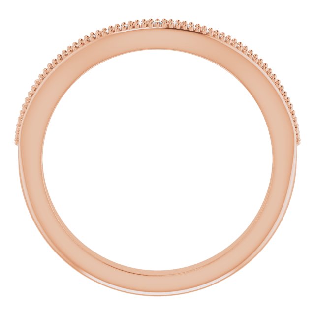 14K Rose 1/8 CTW Natural Diamond Matching Band