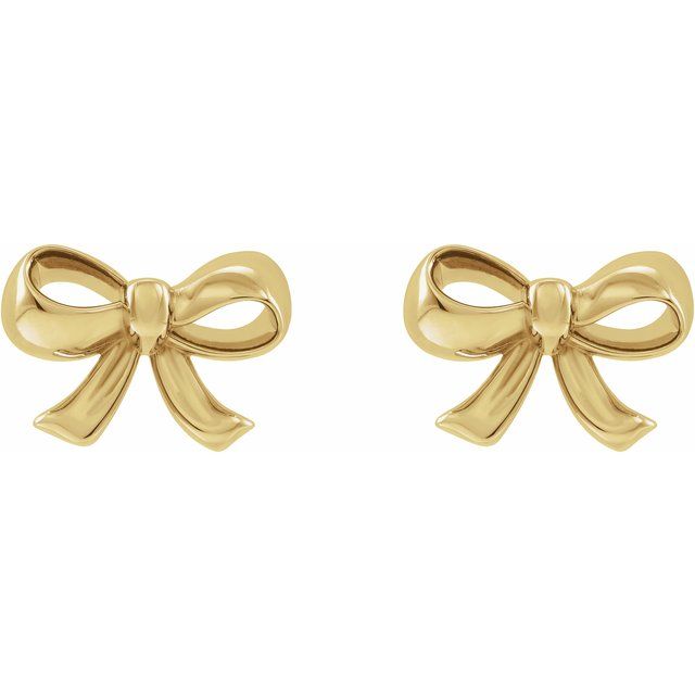 14K Bow Earrings