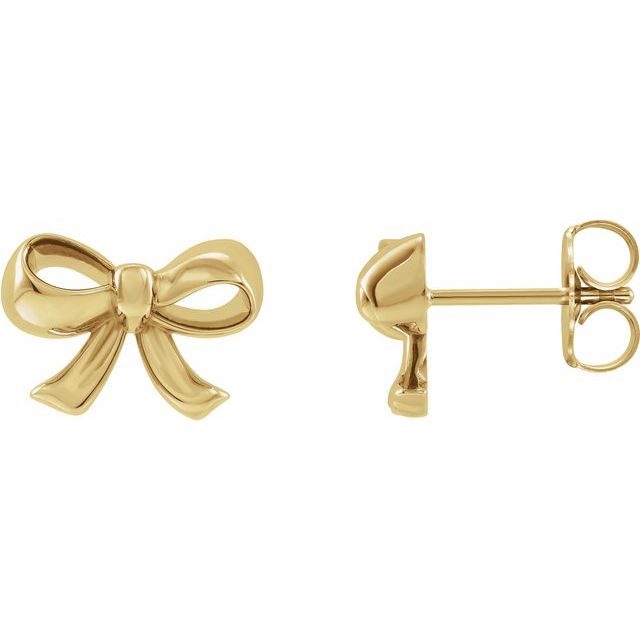 14K Bow Earrings