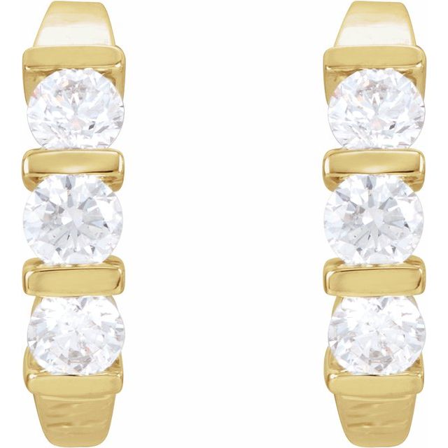 14K 9/10 CTW Lab-Grown Diamond Earrings