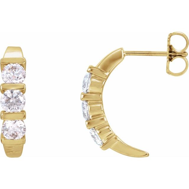 14K 9/10 CTW Lab-Grown Diamond Earrings