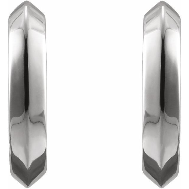 Sterling Silver Knife-Edge Hoop Earrings