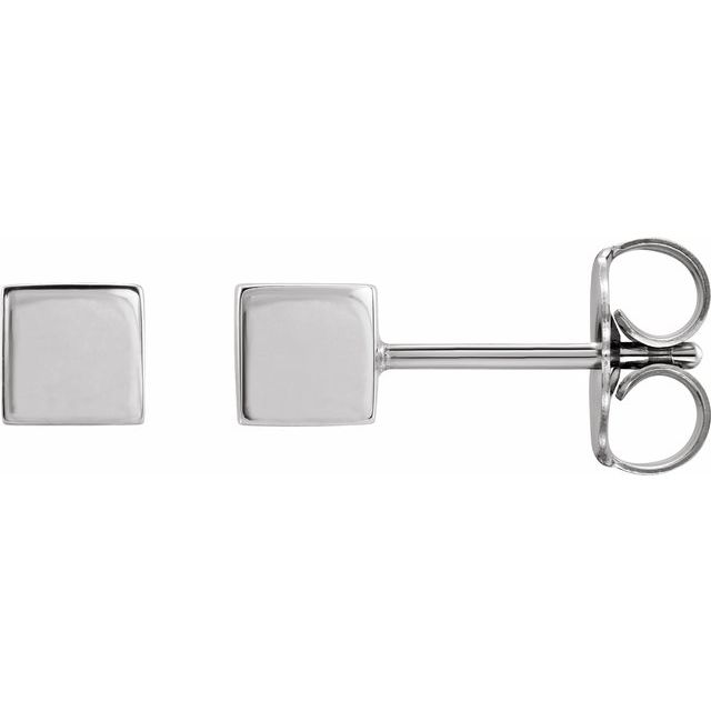 14K Cube Earrings