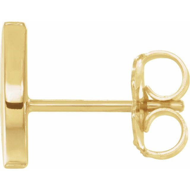 14K Crescent Moon Earring