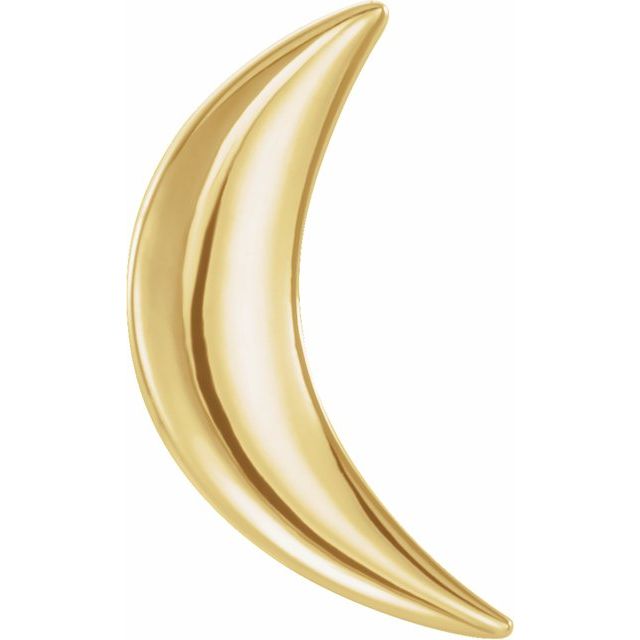 14K Crescent Moon Earring