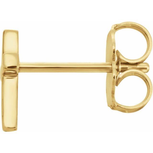 14K Cross Single Earring