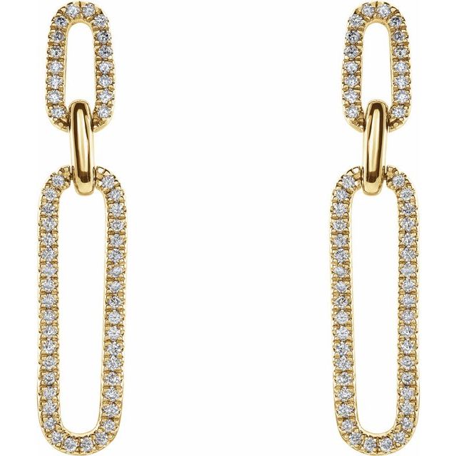 14K 1/3 CTW Natural Diamond Link Earrings