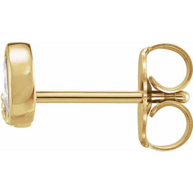 14K 1/10 CTW Natural Diamond Right Earring