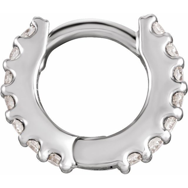 14K 1/6 CTW Natural Diamond Hoop Earring