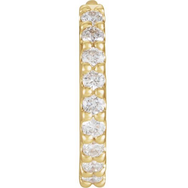 14K 1/5 CTW Natural Diamond Hoop Earring