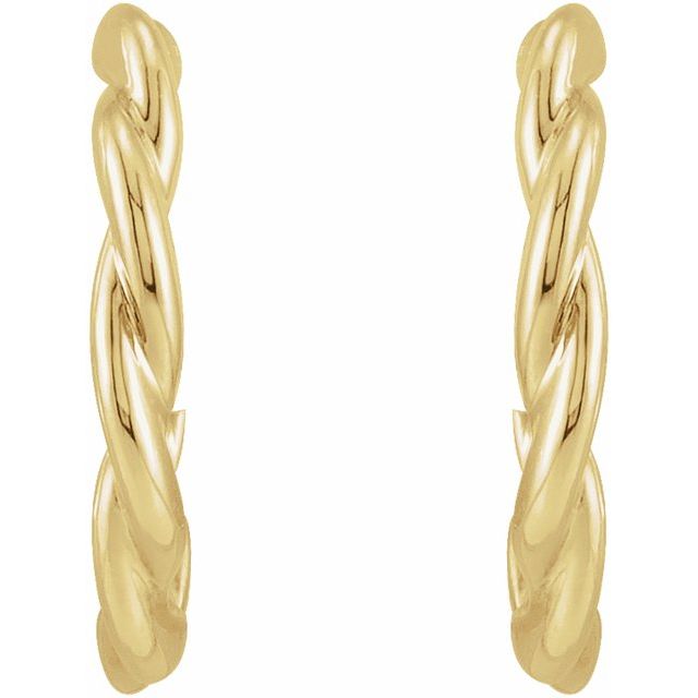 14K Twisted Hoop Earrings