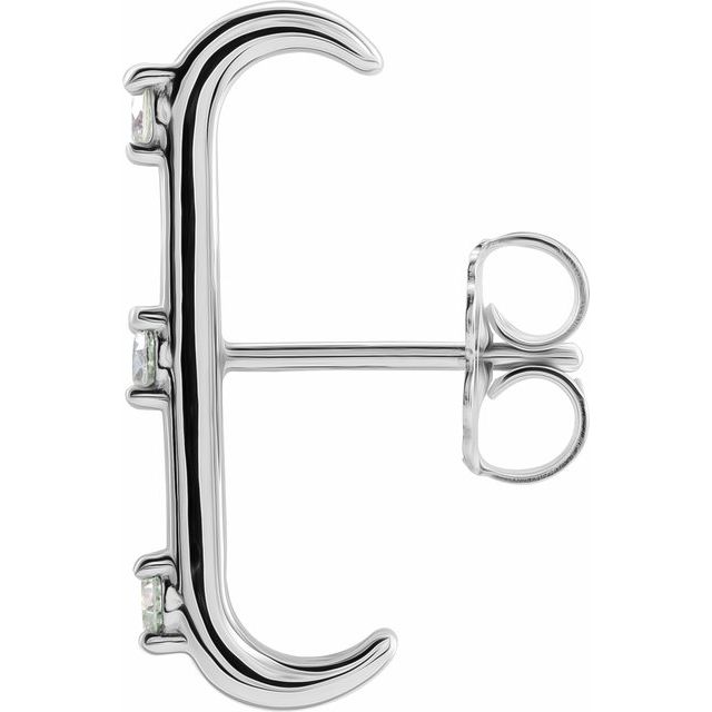 14K 1/10 CTW Natural Diamond Single Cuff Earring