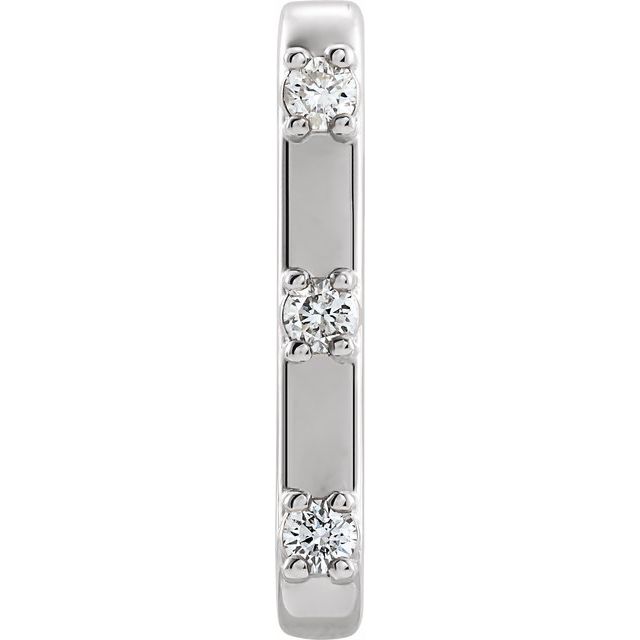 14K 1/10 CTW Natural Diamond Single Cuff Earring