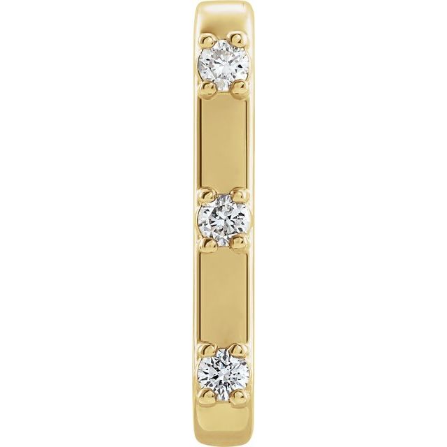 14K 1/10 CTW Natural Diamond Single Cuff Earring