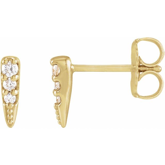 14K .07 CTW Natural Diamond Spike Earrings