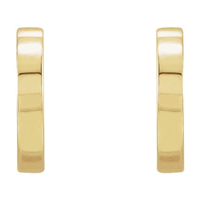 14K Half Moon Earrings
