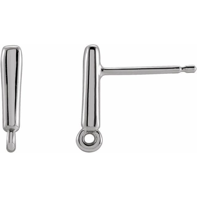 Continuum Sterling Silver Straight Bombé Earring Top