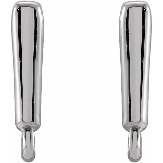 Continuum Sterling Silver Straight Bombé Earring Top
