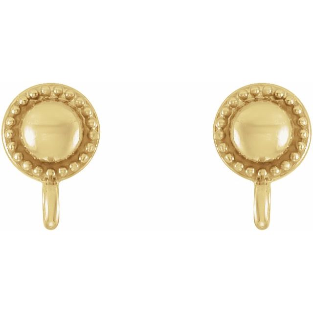 10K Milgrain Earring Top