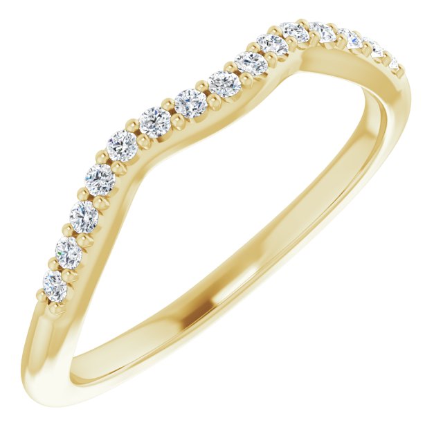 14K Yellow 1/10 CTW Lab-Grown Diamond Band